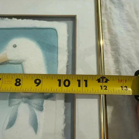 Wesley WESS Smith Ducks Hand Cast Paper Colored Framed Art MCM Signed Brass 90’s - Picture 12 of 13